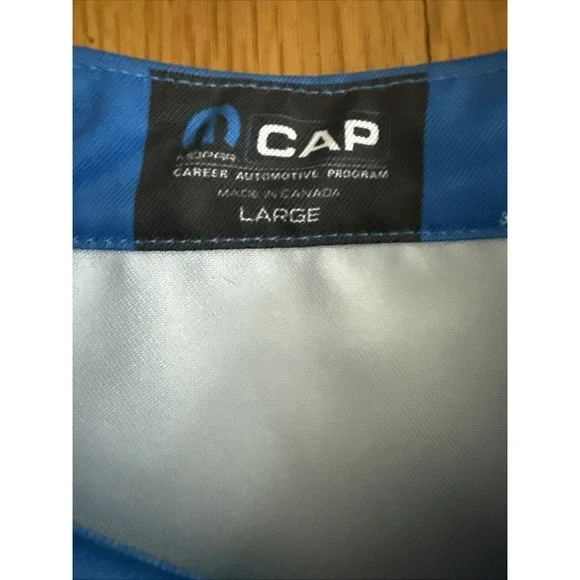 Mopar Logo Automotive Pit Mechanic Button Down Shirt Size Large 105 - Picture 2 of 4